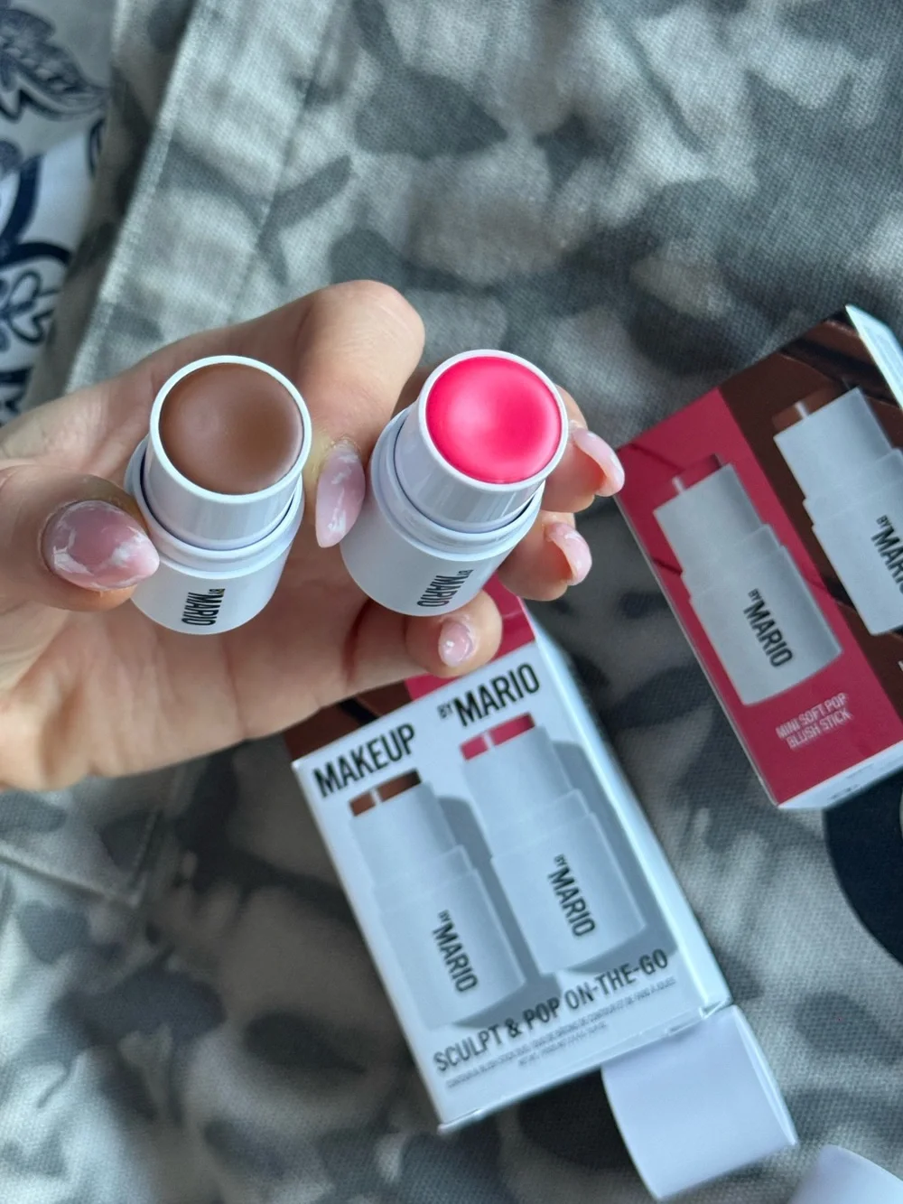 Makeup By Mario Sculpt & Pop On the Go Contour & Blush Stick Duo Set